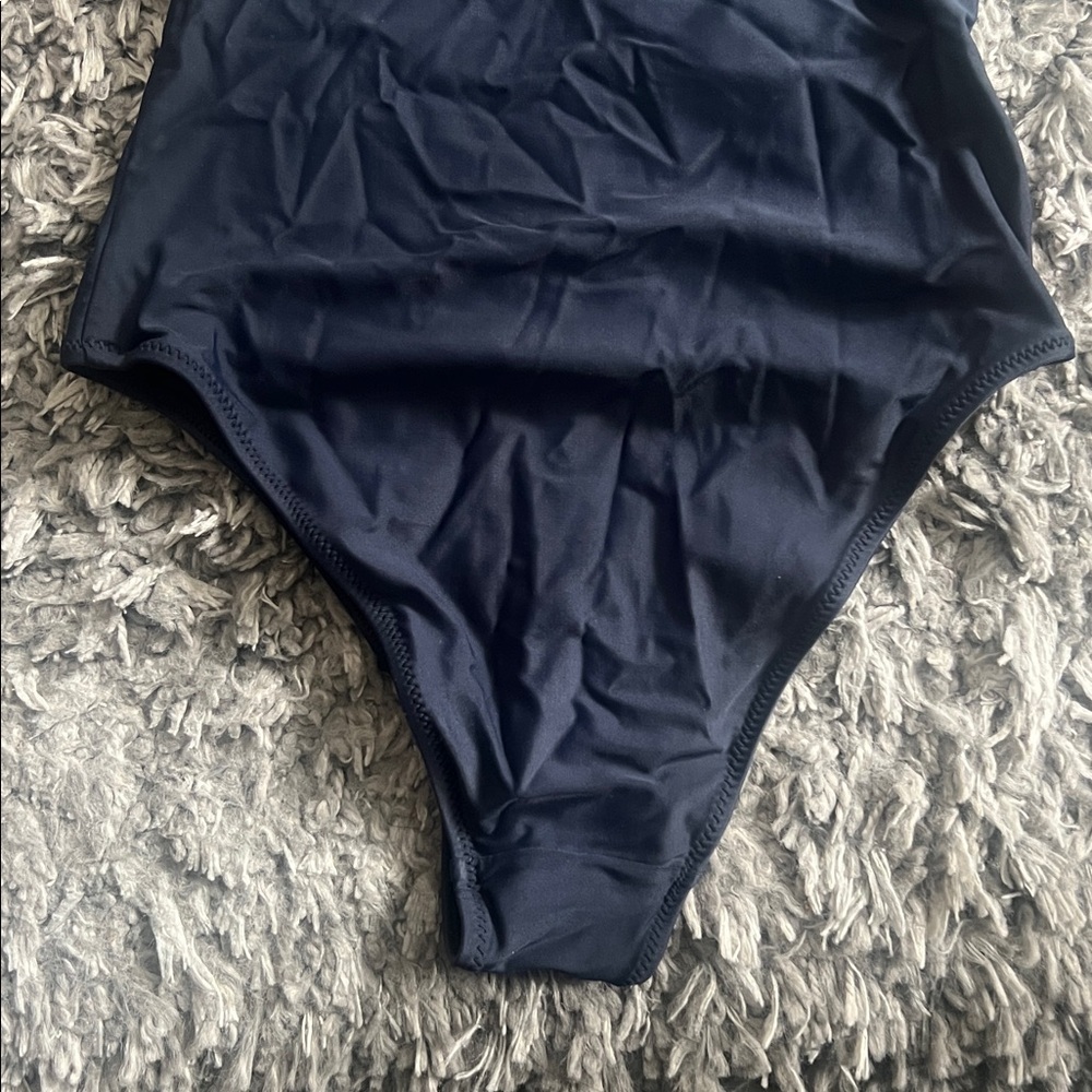 Navy Blue Halter Bathing suit - Picture 5 of 7